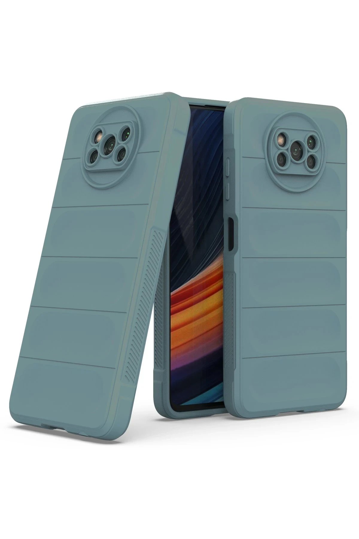 Newface Xiaomi Pocophone X3 Kılıf Optimum Silikon - Koyu Yeşil