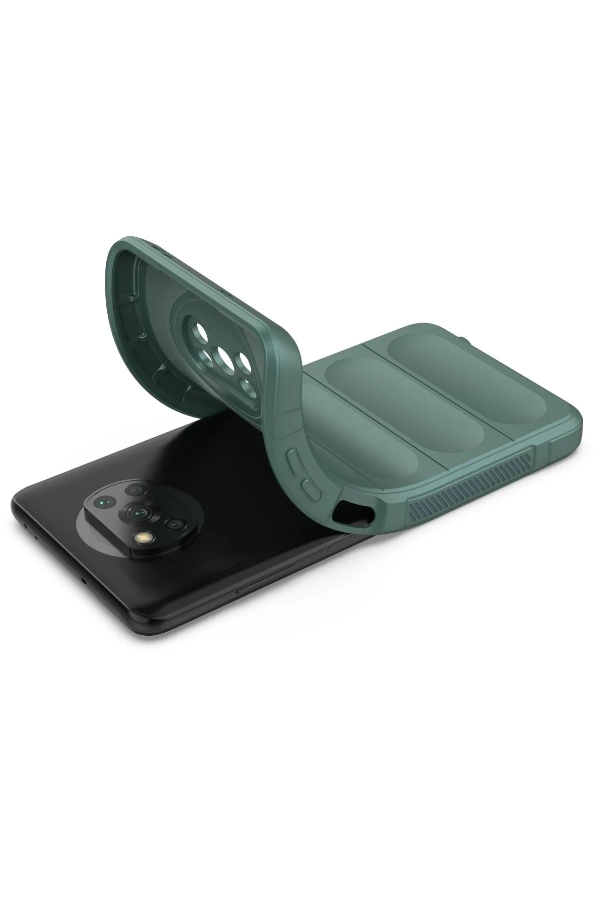 Newface Xiaomi Pocophone X3 Kılıf Optimum Silikon - Koyu Yeşil