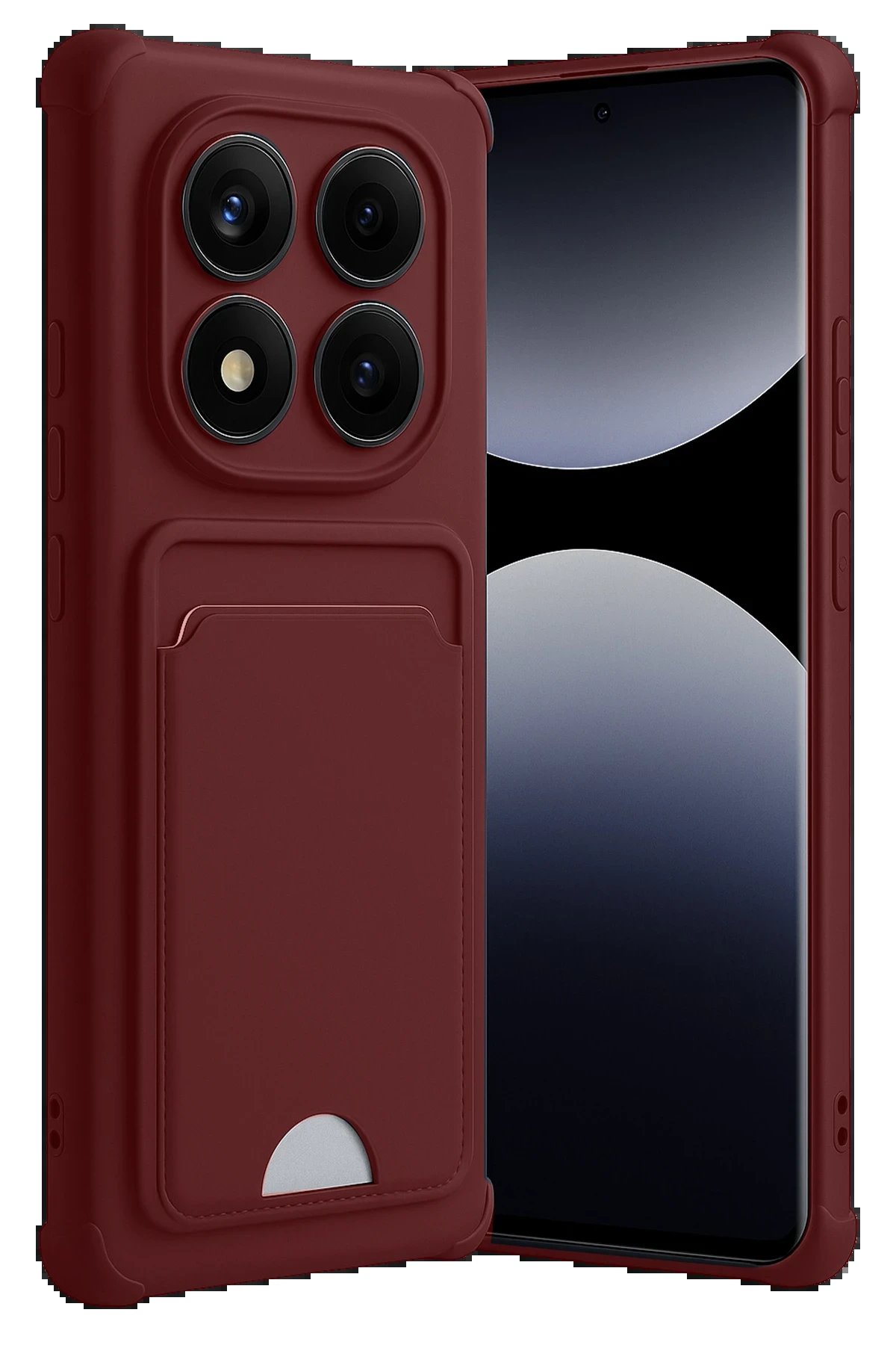 Newface Xiaomi Redmi Note 14 Pro 5G Kelvin Kartvizitli Silikon - Bordo