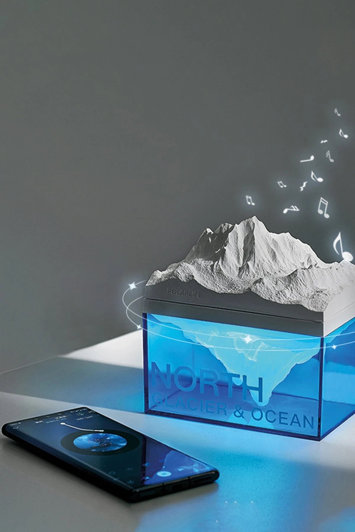 Newface Z4 Kuzey Okyanus Temalı Gece Lambası Özellikli BT Kablosuz Hoparlör - Mavi