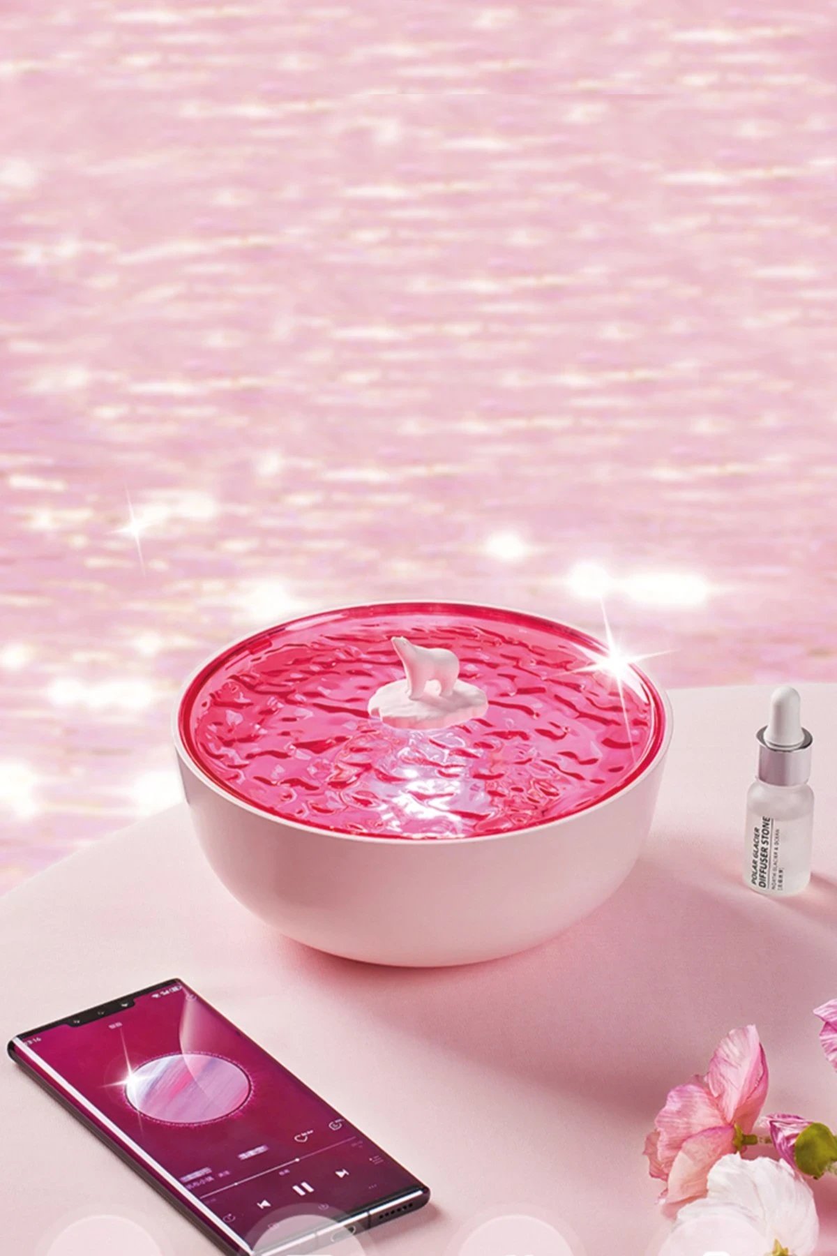 Newface Z5 Arktik Okyanus Temalı BT Kablosuz Hoparlör - Pembe