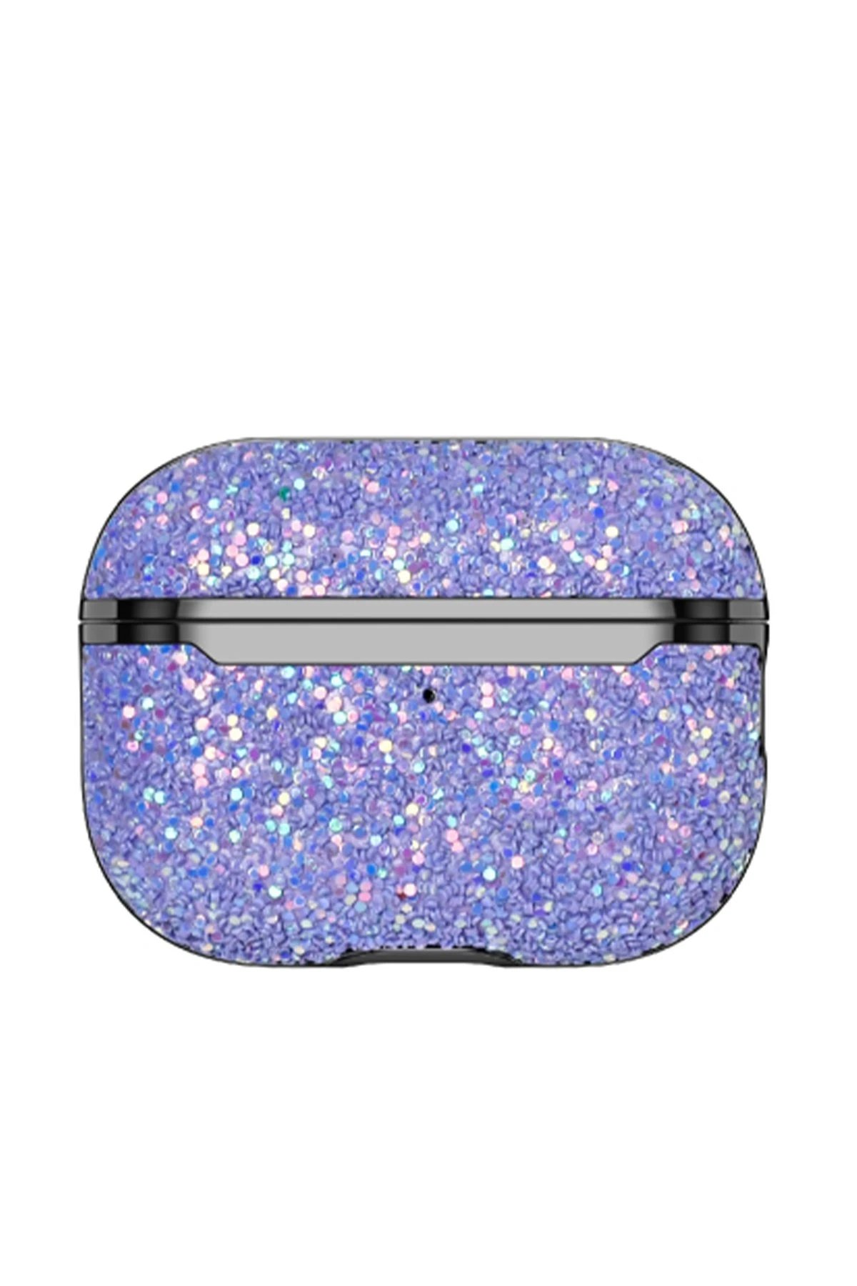 Onegif Airpods Pro 2 (2.nesil) Bright Simli Airpods Kapak - Derin Mor