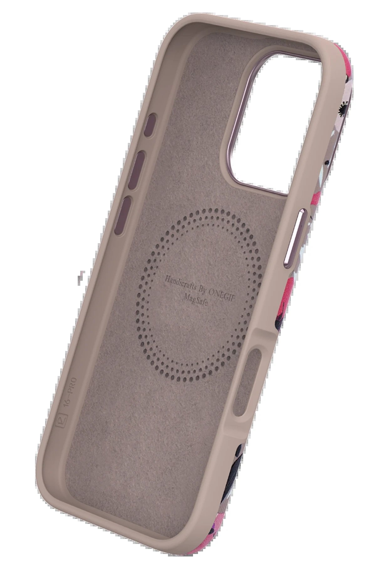 Onegif iPhone 15 Plus Flower Series Magsafe Kapak - Gri