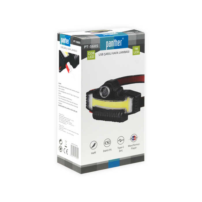 PT-5685 USB ŞARJLI KAFA LAMBASI