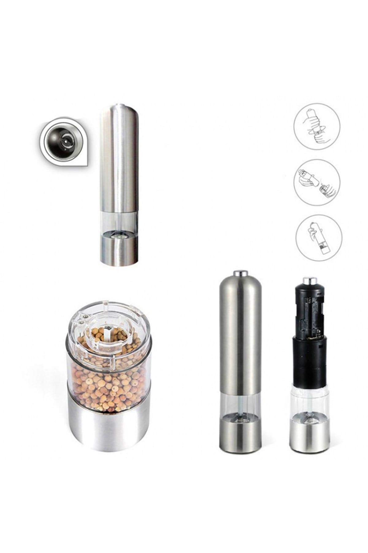 Pilli Karabiber Tuzluk Değirmeni Otomatik Baharat Öğütücü