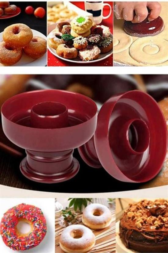 Pratik Donut Kek Kalıbı Hamur Kesici Şekillendirici Kalıp Aparat