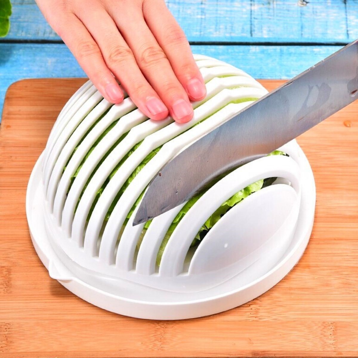 Pratik Salata Yapma Kasesi Kolay Salata Yapma Aparatı Tabağı