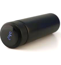 SİYAH LED DERECELİ ÇELİK TERMOS 500ML