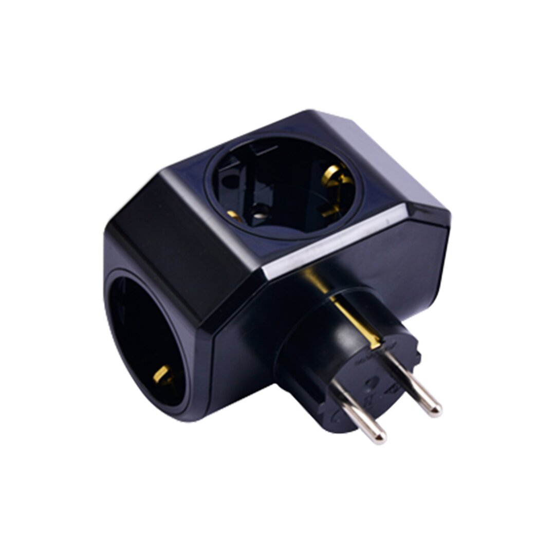 SİYAH YONCA PLUS 3LÜ TOPRAKLI PRİZ FİŞ 04-ZM