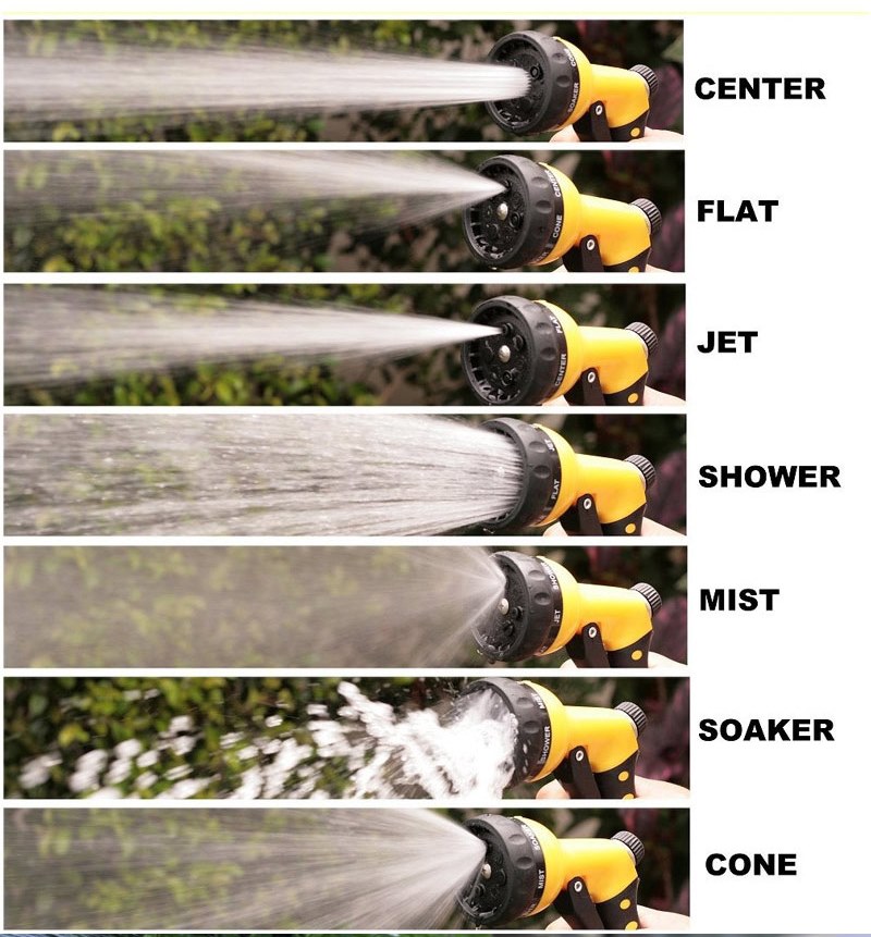 Sulama Tabancası - 4lü Sulama Sistemi 7 Fonkiyonlu