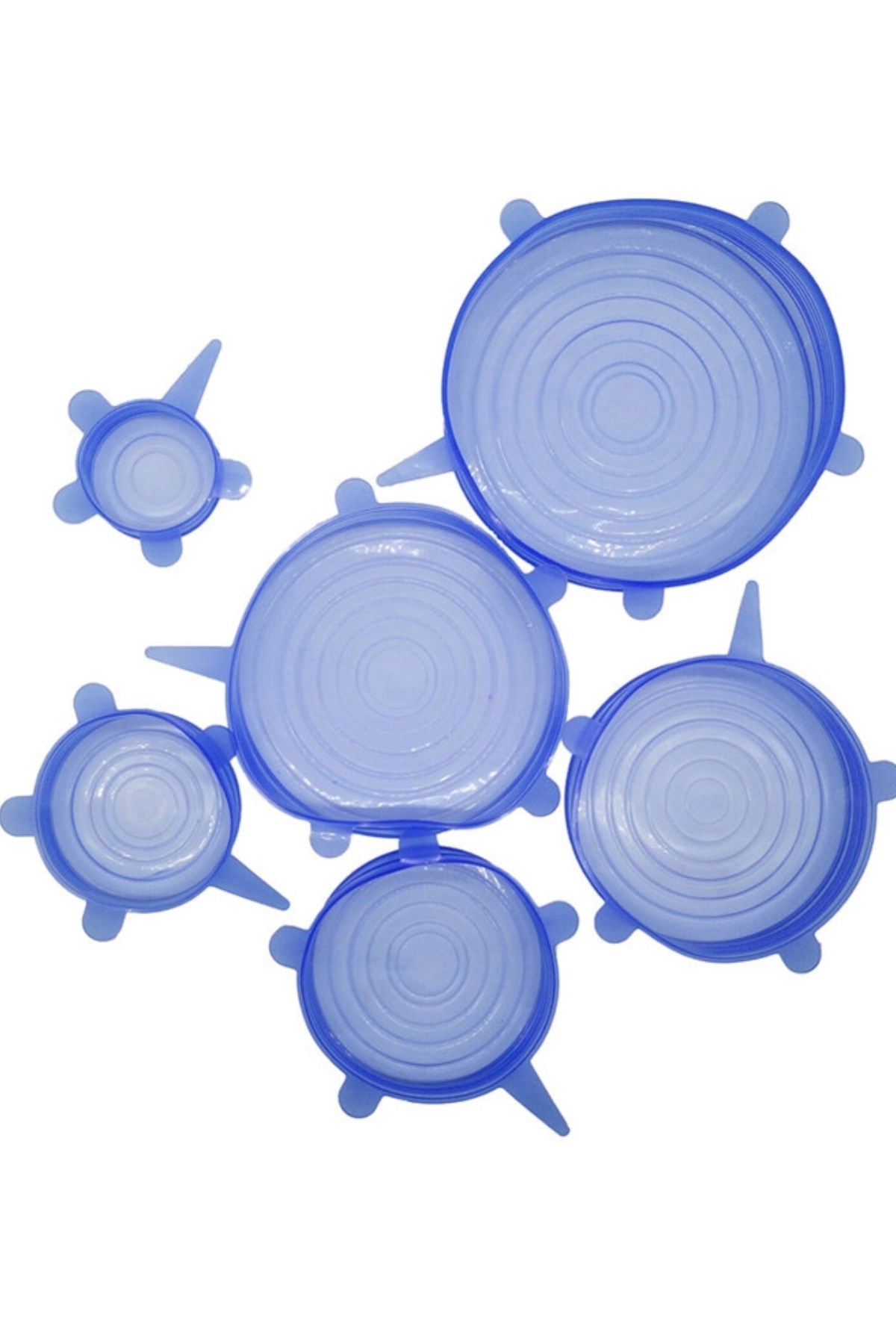 Tazeliği Koruyan 6'lı Silikon Streç Gıda Saklama Koruma Kapakları