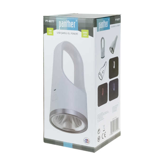 USB ŞARJLI EL FENERİ PT-8077