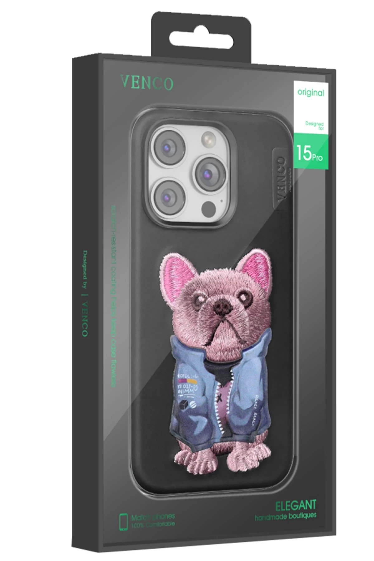 Venco iPhone 16 Cute Desenli Kapak - Koyu Kahve