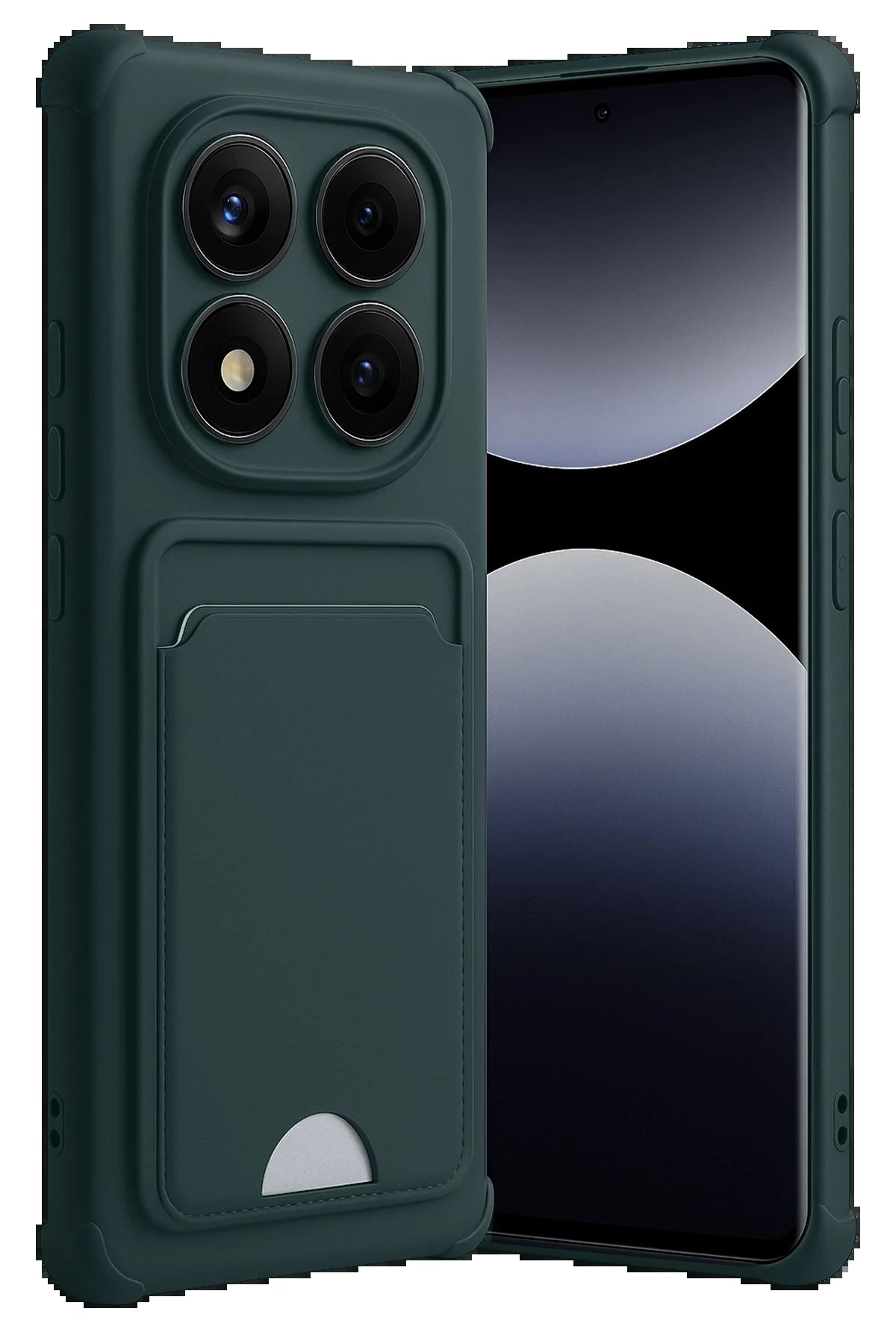 Xiaomi Redmi Note 14 Pro 4G Kelvin Kartvizitli Silikon - Koyu Yeşil