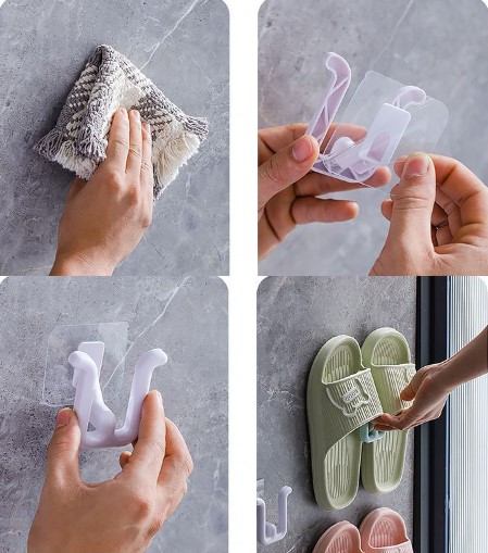 Yapışkanlı Terlik Askısı 2 Adet