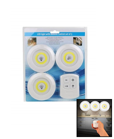 YUVARLAK 3 PARÇA  DOKUNMATİK - KUMANDALI LAMBA SETİ