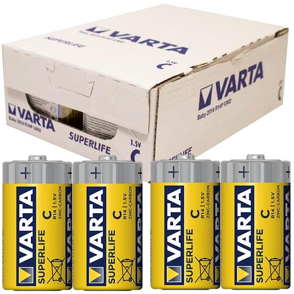 >Varta Superlife Çinko Orta C Boy Pil 24'lü Paket