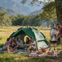  6 Kişilik Otomatik Kamp Çadırı – Çift Katmanlı, Suya Dayanıklı, Hızlı Kurulum Outdoor Aile ve Doğa Çadırı 200x250x150 cm