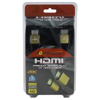 1.5 METRE 3D 4K UYUMLU 1.4 V GOLD YASSI ÖRGÜLÜ HDMI KABLO