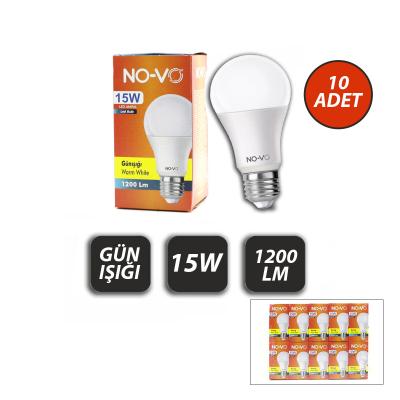 10 ADET 15W GÜN IŞIK LED AMPUL 1200LM 3000K 15.000 SAAT ÖMÜR