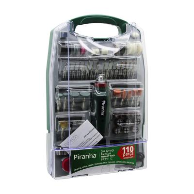 110 PCS MİNİ TAŞLAMA - GRINDER ÇOK AMAÇLI SET ELEKTRİKLİ EL MOTORU DC 12V  16000 RPM PARLATMA PRT-9112