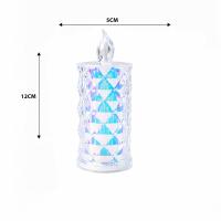 12 ADET LED CANDLE LAMP ORTA BOY= ÇAP:5CM - Y: 12CM PİLLİ LED MUM MİKA KRİSTAL PLASTİK YAKUT-13636