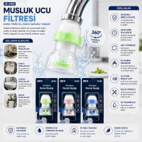 12 ADET MUSLUK UCU FİLTRESİ AKORDİYON - PERVANELİ 360° 16-19MM TÜM MUSLUKLARA UYUM KİREÇLENME YAPMAZ