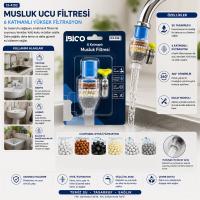 12 ADET MUSLUK UCU FİLTRESİ 6 KATMANLI - TAŞLI 360° 16-19MM TÜM MUSLUKLARA UYUM KİREÇLENME YAPMAZ