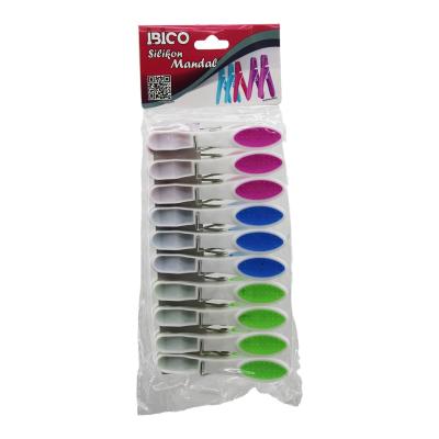 120 ADET RENKLİ SİLİKON AĞIZ - BAS-AÇ BEYAZ PLASTİK MANDAL