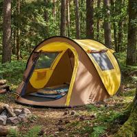 2 Kişilik Vagon Tipi Yarı Otomatik Kamp Çadırı – Çift Kapılı, Çift Pencereli, Hafif Taşınabilir Outdoor Doğa Çadırı 220x120x90 cm