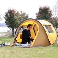 2 Kişilik Vagon Tipi Yarı Otomatik Kamp Çadırı – Çift Kapılı, Çift Pencereli, Hafif Taşınabilir Outdoor Doğa Çadırı 220x120x90 cm