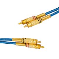 2 RCA + 2 RCA 4.5 METRE MAVİ OTO ANFİ ARA KABLO (81)