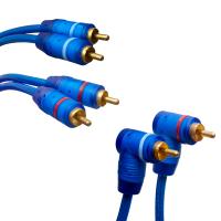 2 RCA ERKEK + 4 RCA ERKEK ŞASELİ 5 METRE MAVİ KABLO