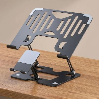 2’si 1 Arada Laptop ve Telefon Standı – AlüMetal Ayarlanabilir,Katlanabilir,Ergonomik Yükseltici