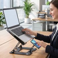 2’si 1 Arada Laptop ve Telefon Standı – AlüMetal Ayarlanabilir,Katlanabilir,Ergonomik Yükseltici