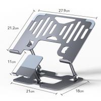 2’si 1 Arada Laptop ve Telefon Standı – AlüMetal Ayarlanabilir,Katlanabilir,Ergonomik Yükseltici