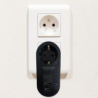 2 USB,1 TYPE-C Girişli 1'li Çocuk Korumalı,Isıya Karşı Dayanıklı 2500Watt Termal Akım Korumalı Priz