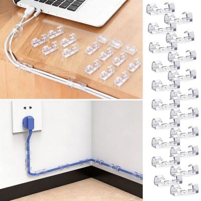 20’li Şeffaf Kablo Tutucu Klips – Kendinden Yapışkanlı Masaüstü Kablo Düzenleyici Aparat
