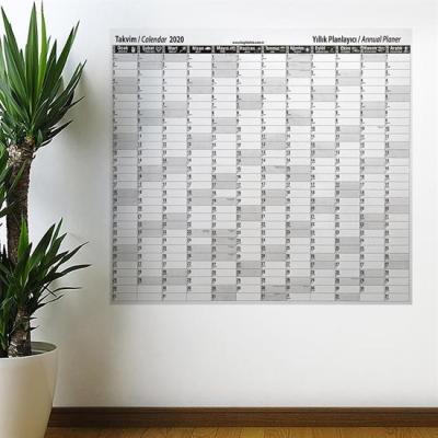 2020 Yıllık Planlayıcı Manyetik Duvar Stickerı Takvim 110x100 cm