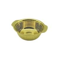 23CM   GOLD  PASLANMAZ METAL  SEPET  SÜZGEÇ  KENDİNDEN KULPLU