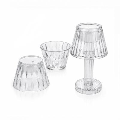 24 ADET KRİSTAL DAMLALI MUMLUK - MASA LAMBA ABAJUR MİNİ PİLLİ