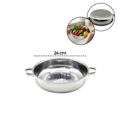 24CM BASIK SÜZEK METAL SÜZGEÇ KULPLU