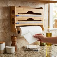 2IN1 = 2 STREÇLİK - 1 KAĞIT HAVLULUK AHŞAP BAMBU STREÇLİK - FOLYOLUK - HAVLULUK KESİCİ BIÇAK KANALLI