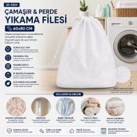30 ADET 60X80CM ÇAMAŞIR - PERDE YIKAMA FİLESİ
