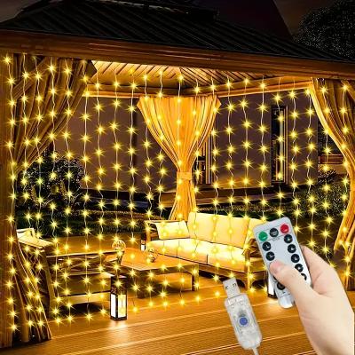 300 Ledli 10 Sarkıt Perde Led Işık-8 Fonksiyon, Uzaktan Kumandalı, 3x3 Metre