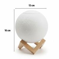 3D Ay Tasarımlı Su Yenilemeli USB Hava Nemlendiricisi – Dokunmatik, 3 Renk Işık Modlu (Gün Işığı / Beyaz / Sarı Işık) Gece Lambası