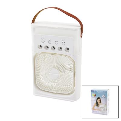 3İN1 HAVA NEMLENDİRME - FAN - GECE LAMBASI MASA ÜSTÜ BUZLU VANTİLATÖR 360 DERECE USB ŞARJ 3KADEME HIZ