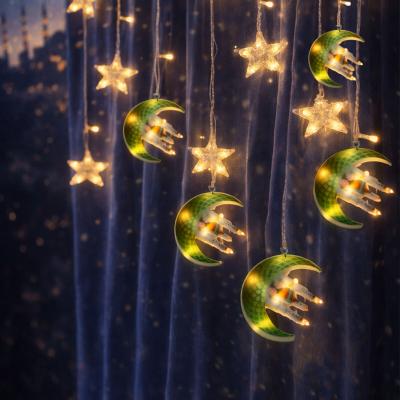 3MT FİŞLİ - EKLEMELİ RAMAZAN DEKOR LAMBA - PERDE LED YEŞİL HİLAL CAMİ - YILDIZ EKL-09-02