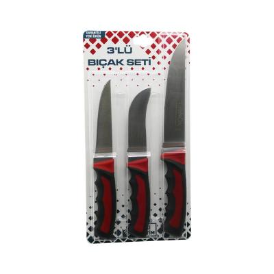 3PCS KURBAN BIÇAK SETİ R-032K--R-320Y--R-0403 KEMİK SIYIRMA - DERİ SOYMA=YÜZME - KURBAN BIÇAK