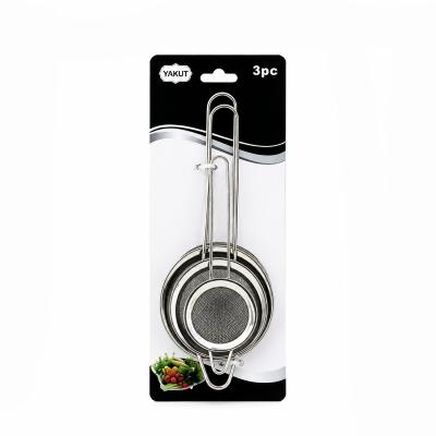 3PCS SET MİNİ= 5-7-8CM TEL SÜZGEÇ METAL ÇERÇECE METAL SAP=8.5-10.5-10.5CM
